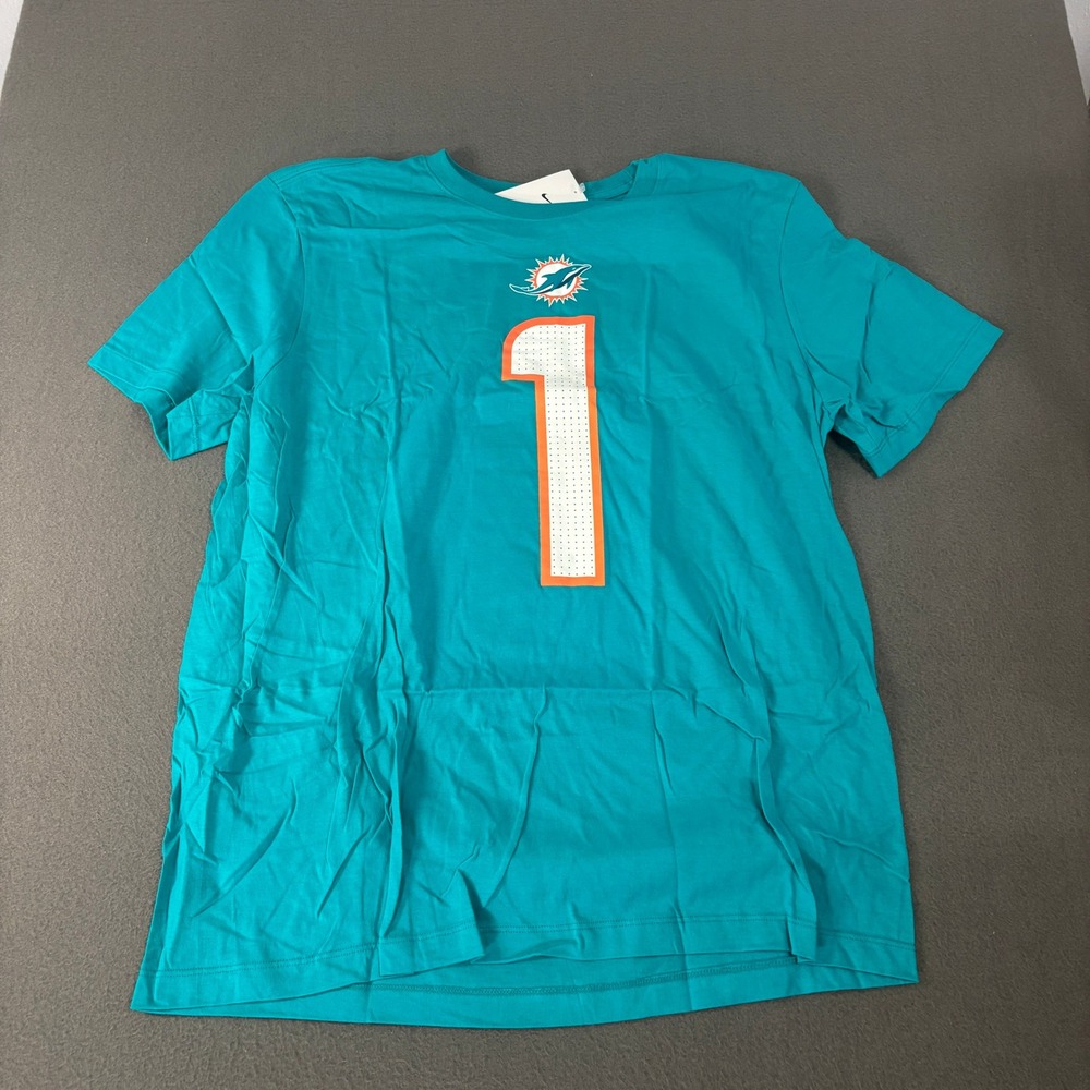 Nike Miami Dolphins Tua Tagovailoa Tee Mens Size XL Aqua NFL Shirt 1